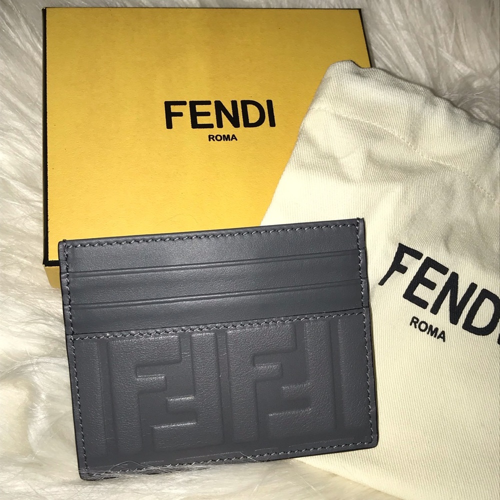 Fendi card holder NIB Grey color
